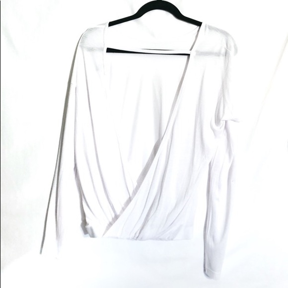 Open-Back Heathered White Top - Picture 4 of 4
